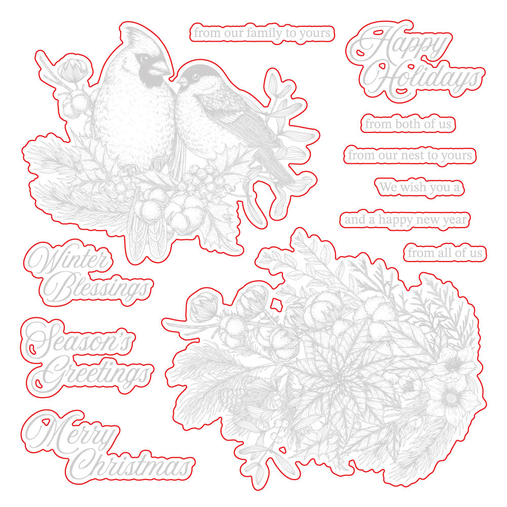 Honey Bee - Winter Song Stamp & Die Bundle