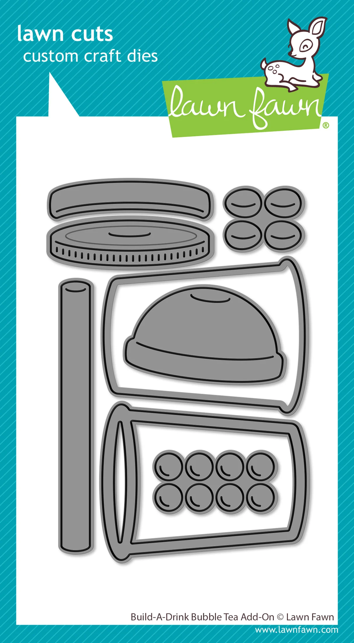 Lawn Fawn - Build-A-Drink Bubble Tea Add-On Die Set