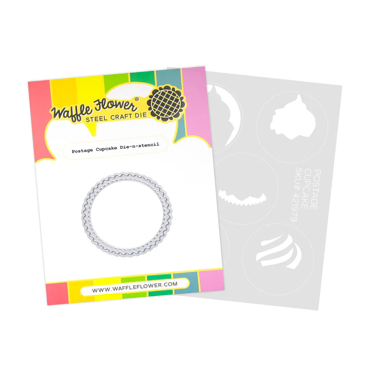 Waffle Flower - Postage Cupcake Die-n-stencil Bundle