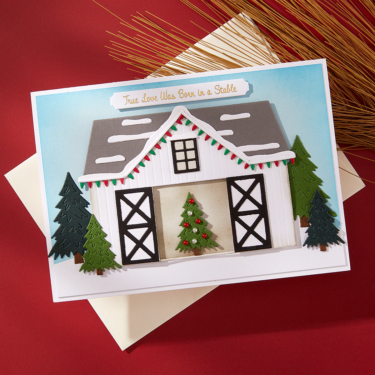 Spellbinders - Country Christmas Barn Die Set
