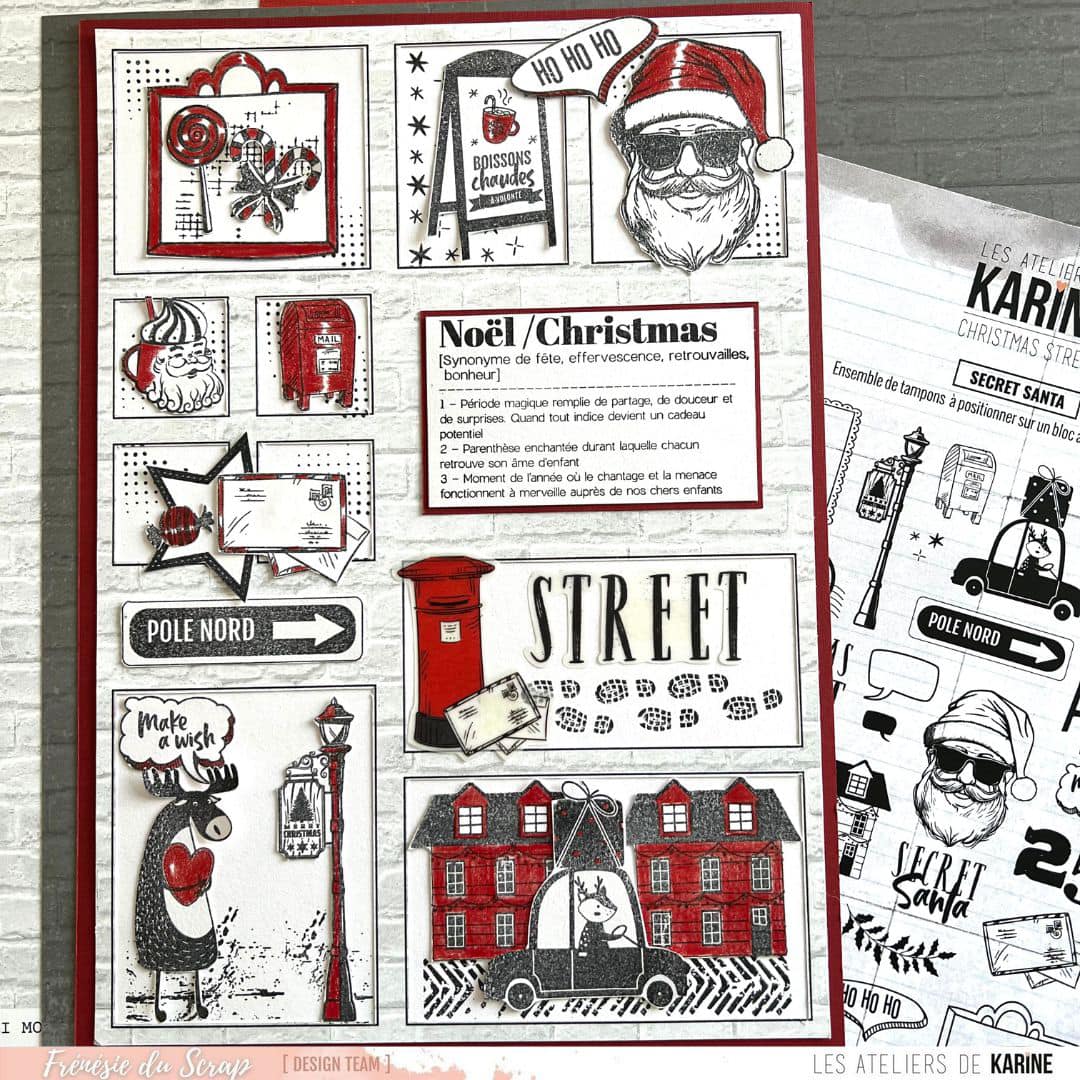 Les Ateliers de Karine - Christmas Street - Secret Santa Stamp Set