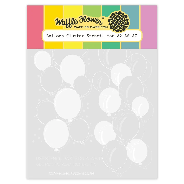 Waffle Flower - Balloon Cluster Stencil for A2, A6 and A7