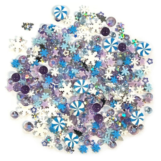 Buttons Galore - Mix Upz Embellishments - Snow Swirl