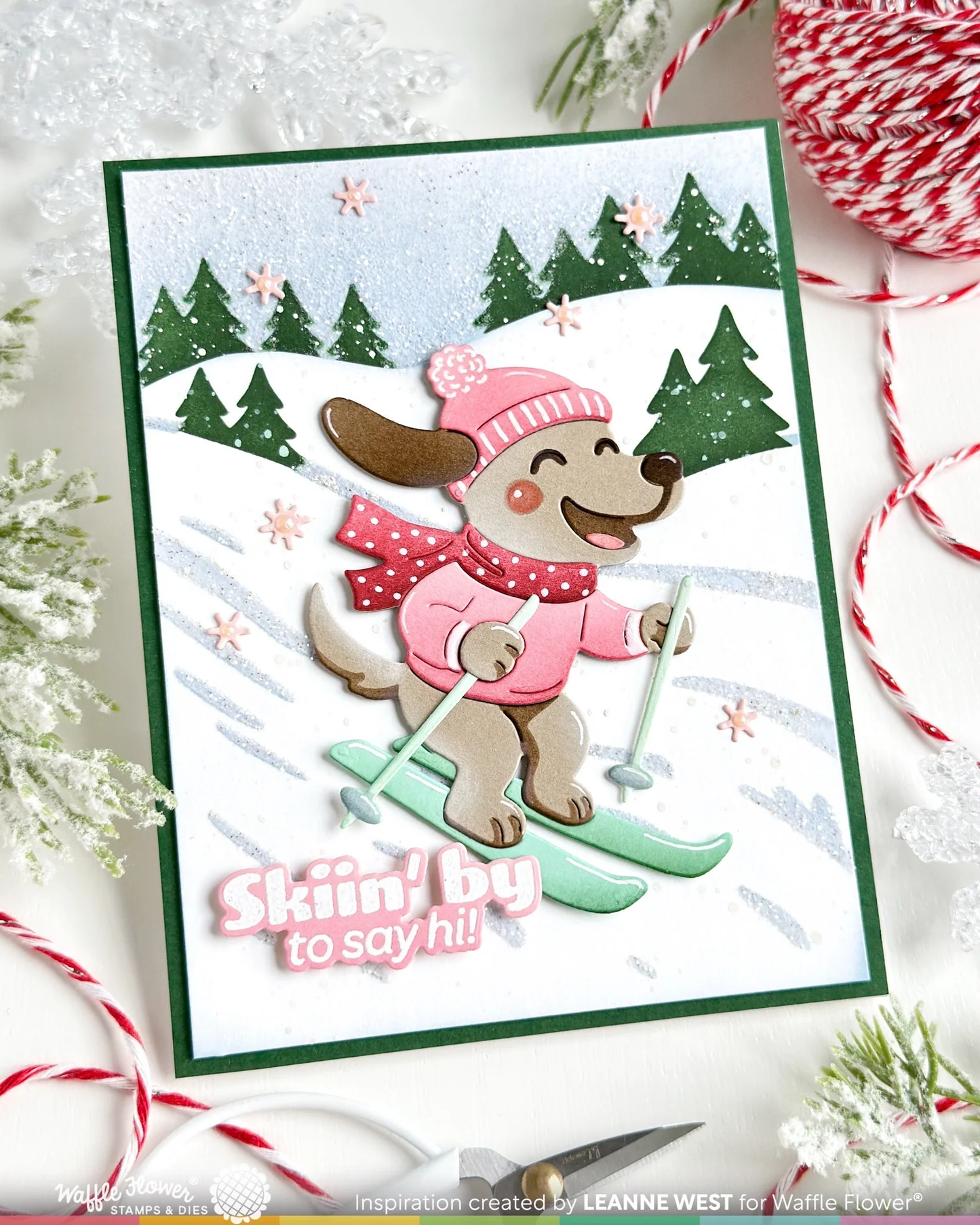 Waffle Flower - Snowy Hills Stencil