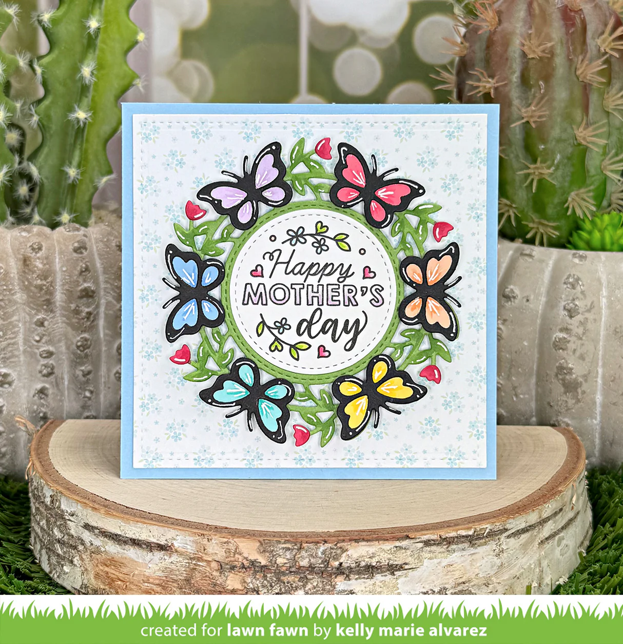 Lawn Fawn - Magic Iris Butterfly Wreath Add-on Die Set