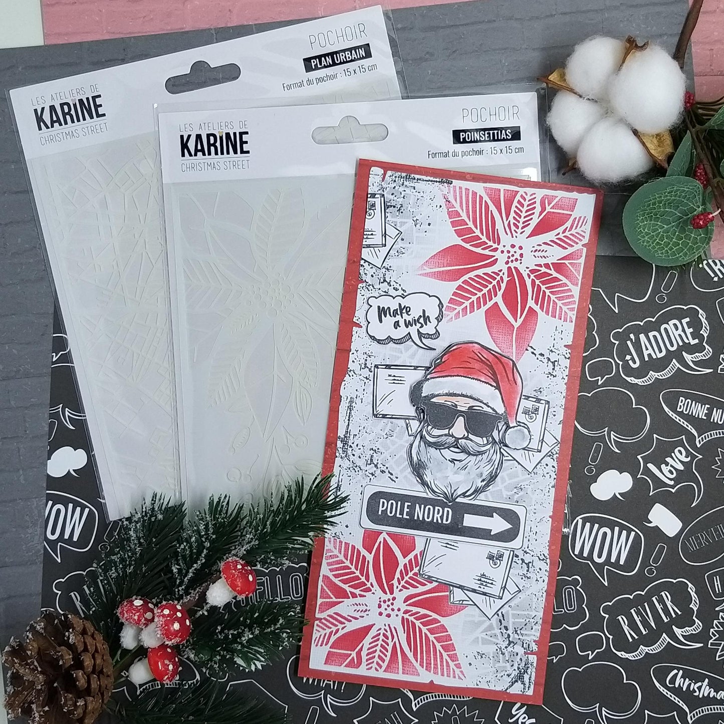 Les Ateliers de Karine - Christmas Street - Secret Santa Stamp Set
