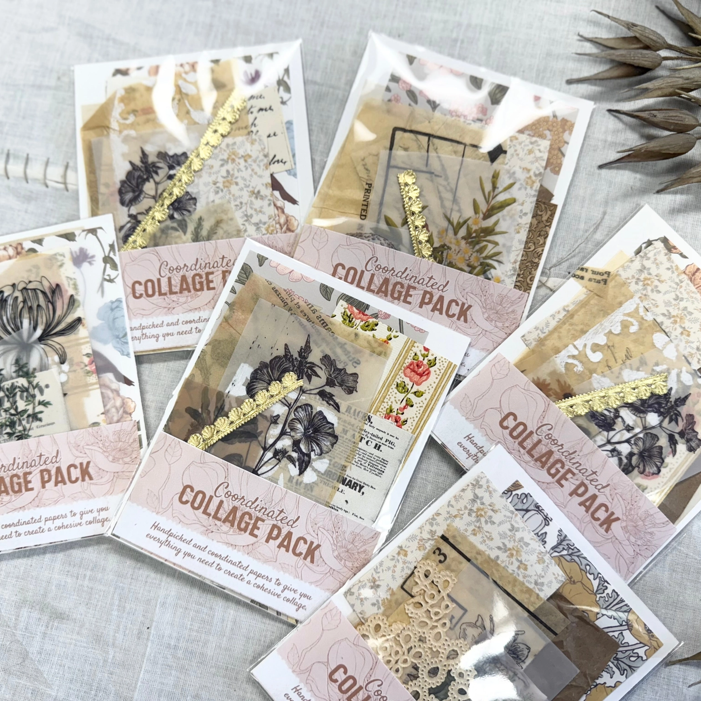 A House of Books - Neutral Coordinated Collage Pack