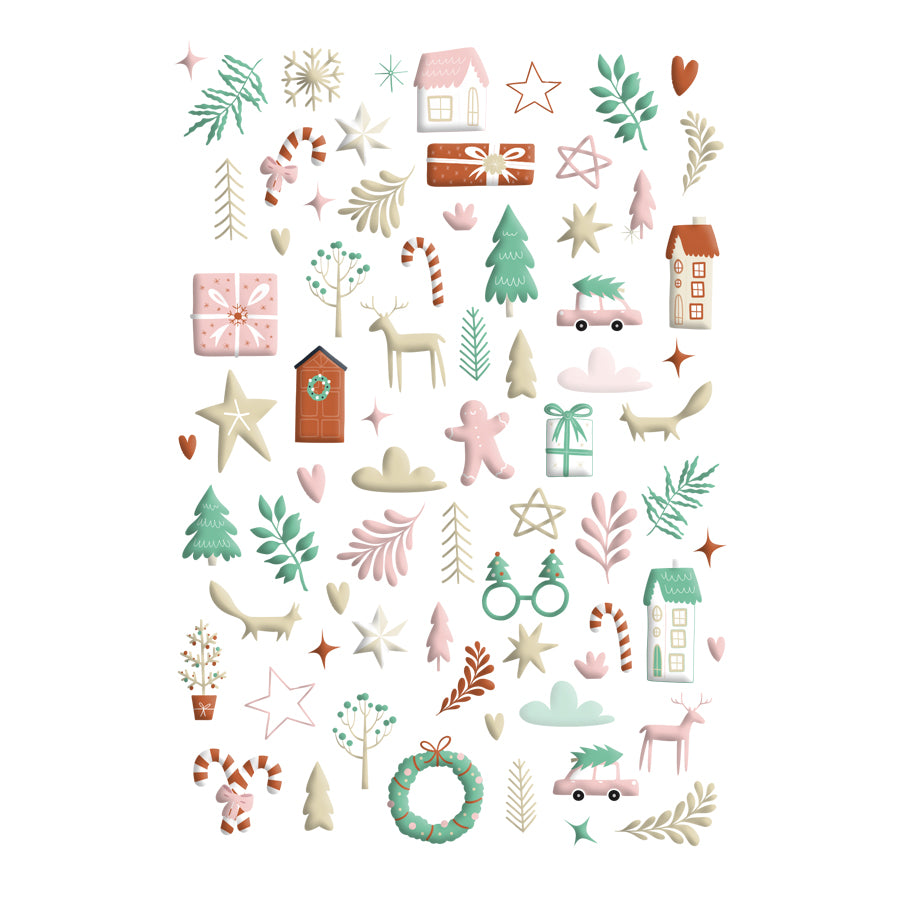 Les Ateliers de Karine - Carnet Enchante - Puffy Stickers