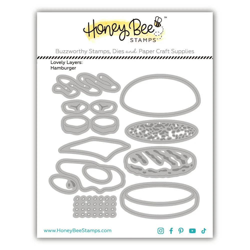Honey Bee - Lovely Layers: Hamburger Die Set