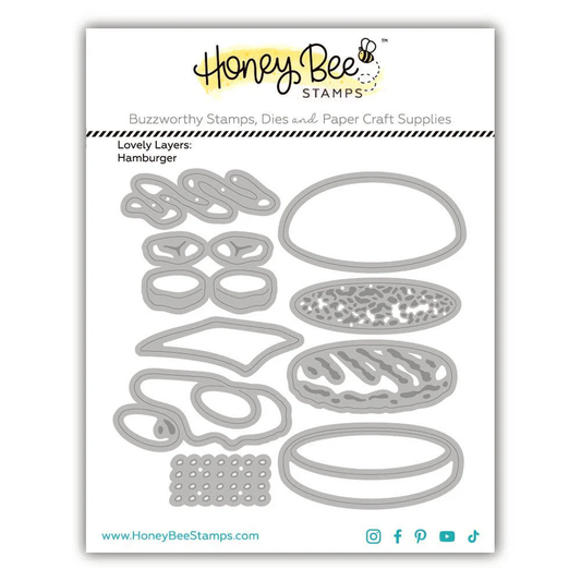 Honey Bee - Lovely Layers: Hamburger Die Set