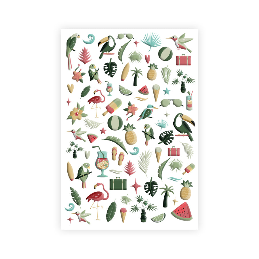 Les Ateliers de Karine - Pura Vida - Puffy Stickers