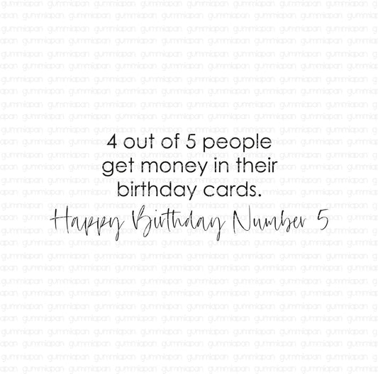 Gummiapan - Happy Birthday Number 5 Stamp