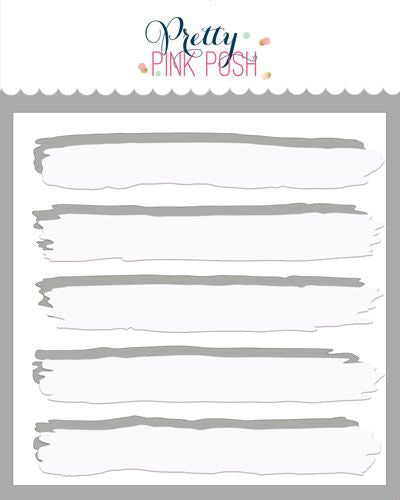 Pretty Pink Posh - Watercolor Strips Masks & Stencil Set