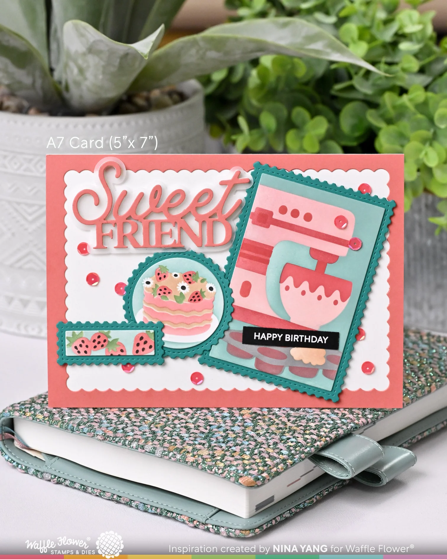 Waffle Flower - Sweet Friend Word Die