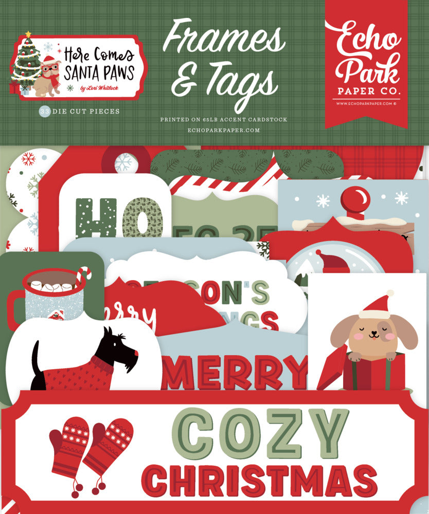 Echo Park - Here Comes Santa Paws - Frames & Tags