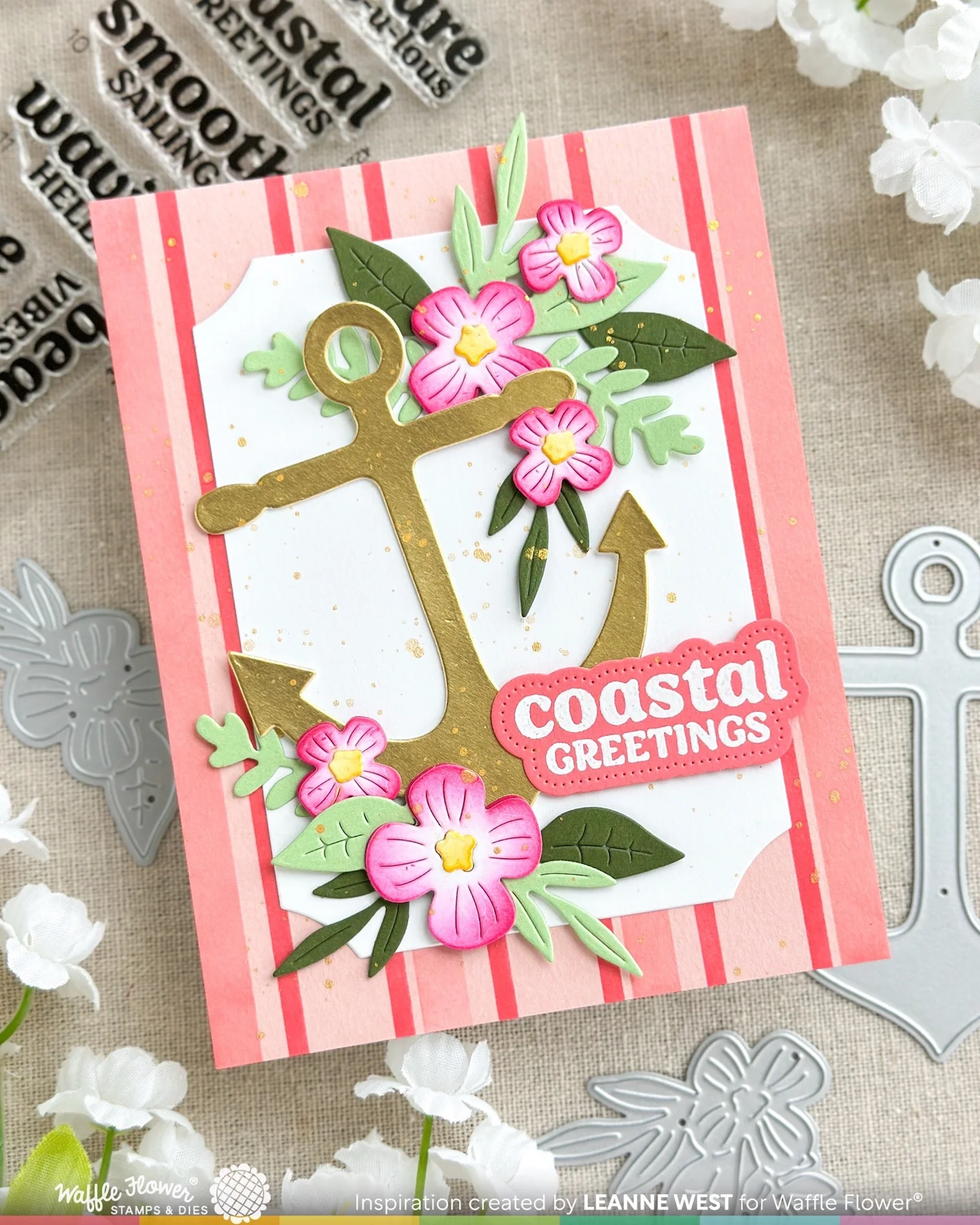 Waffle Flower - Two-Step Mixed Stripes Stencil