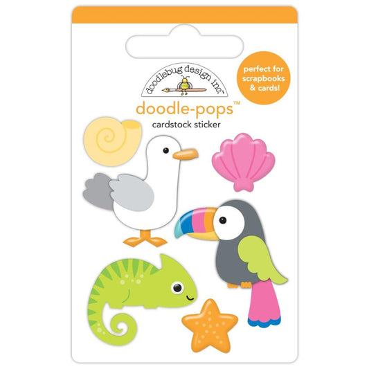 Doodlebug - Summer Fun - Tropical Trio Pops 3D Sticker