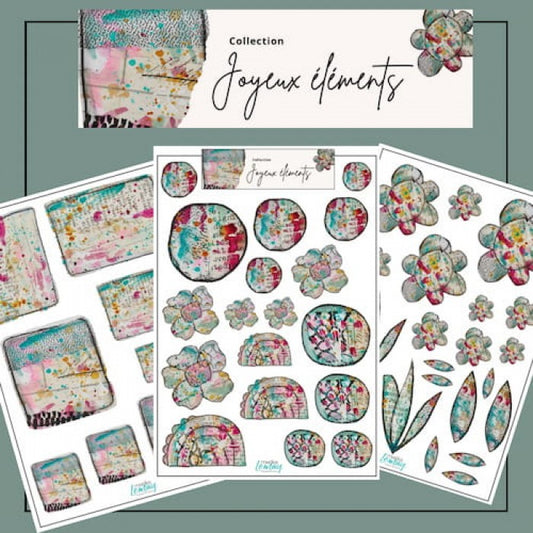 RonRon Designs - Fussy Cut Papers - Joyeux Elements