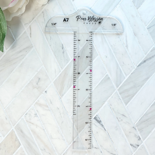Pear Blossom Press - Cardmaker's T-Square A7 Ruler