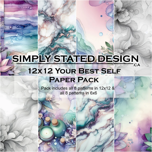 Simply Stated - Your Best Self - 12x12 Paper Pack