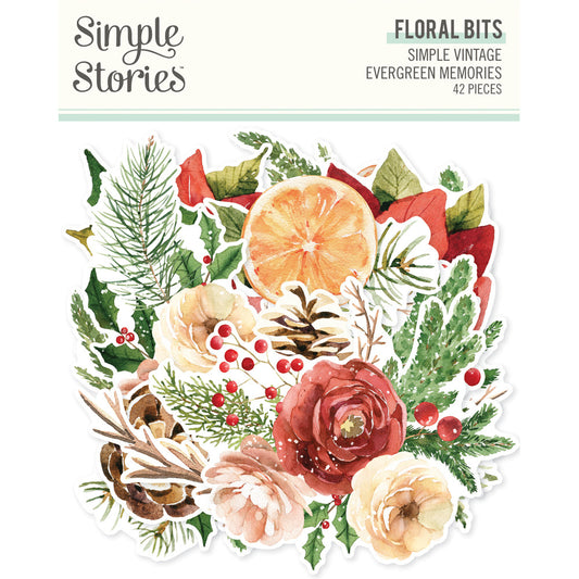 Simple Stories - Simple Vintage Evergreen Memories - Floral Bits