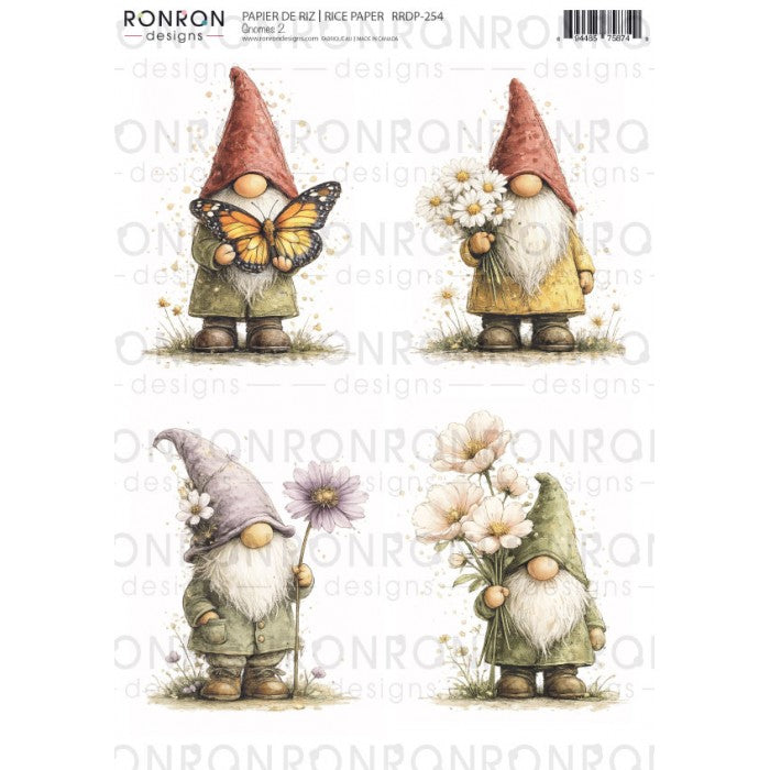 RonRon Designs - Rice Paper - Gnomes 2