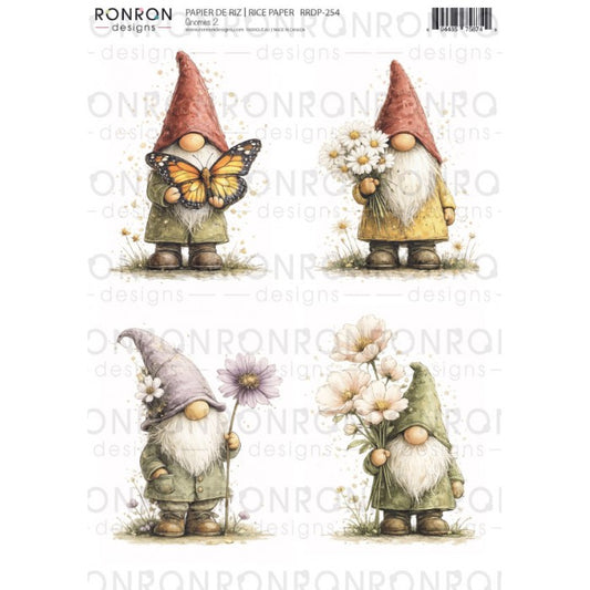 RonRon Designs - Rice Paper - Gnomes 2