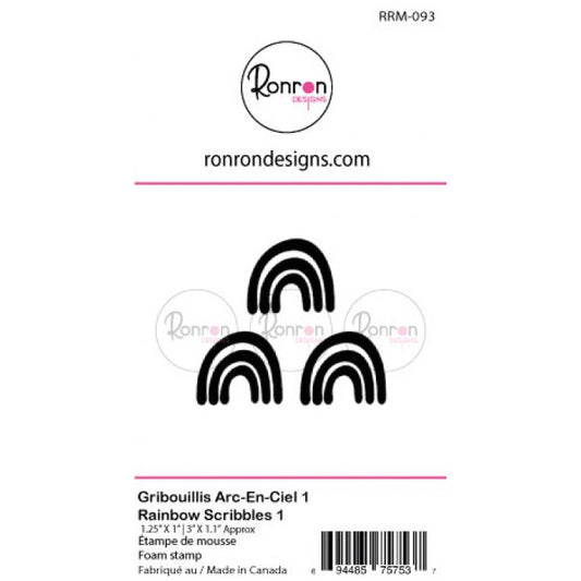 RonRon Designs - Foam Stamp - Medium Rainbow Scribbles 1