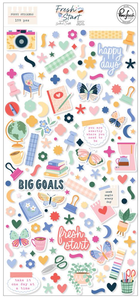Pinkfresh - Fresh Start - Puffy Stickers