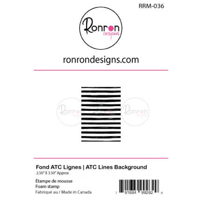 RonRon Designs - Foam Stamp - ATC Lined Background