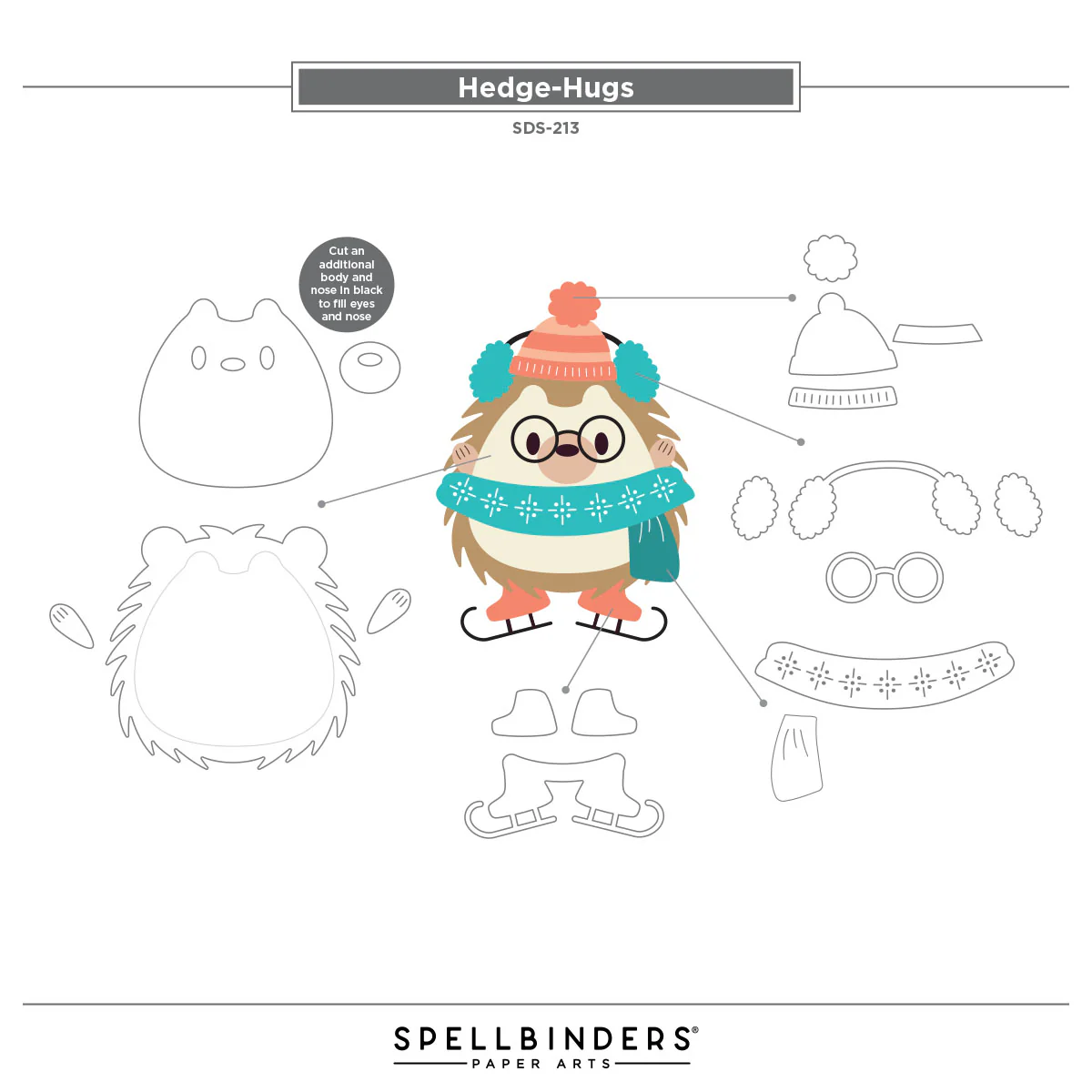 Spellbinders - Hedge-Hugs Stamp & Die Bundle