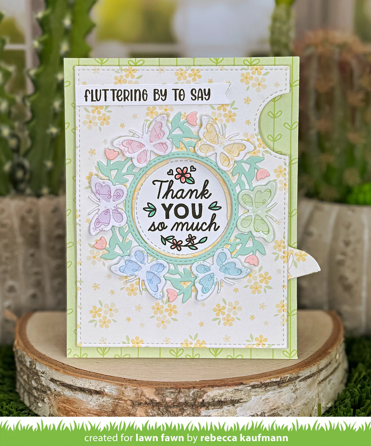 Lawn Fawn - Magic Iris Butterfly Wreath Add-on Die Set