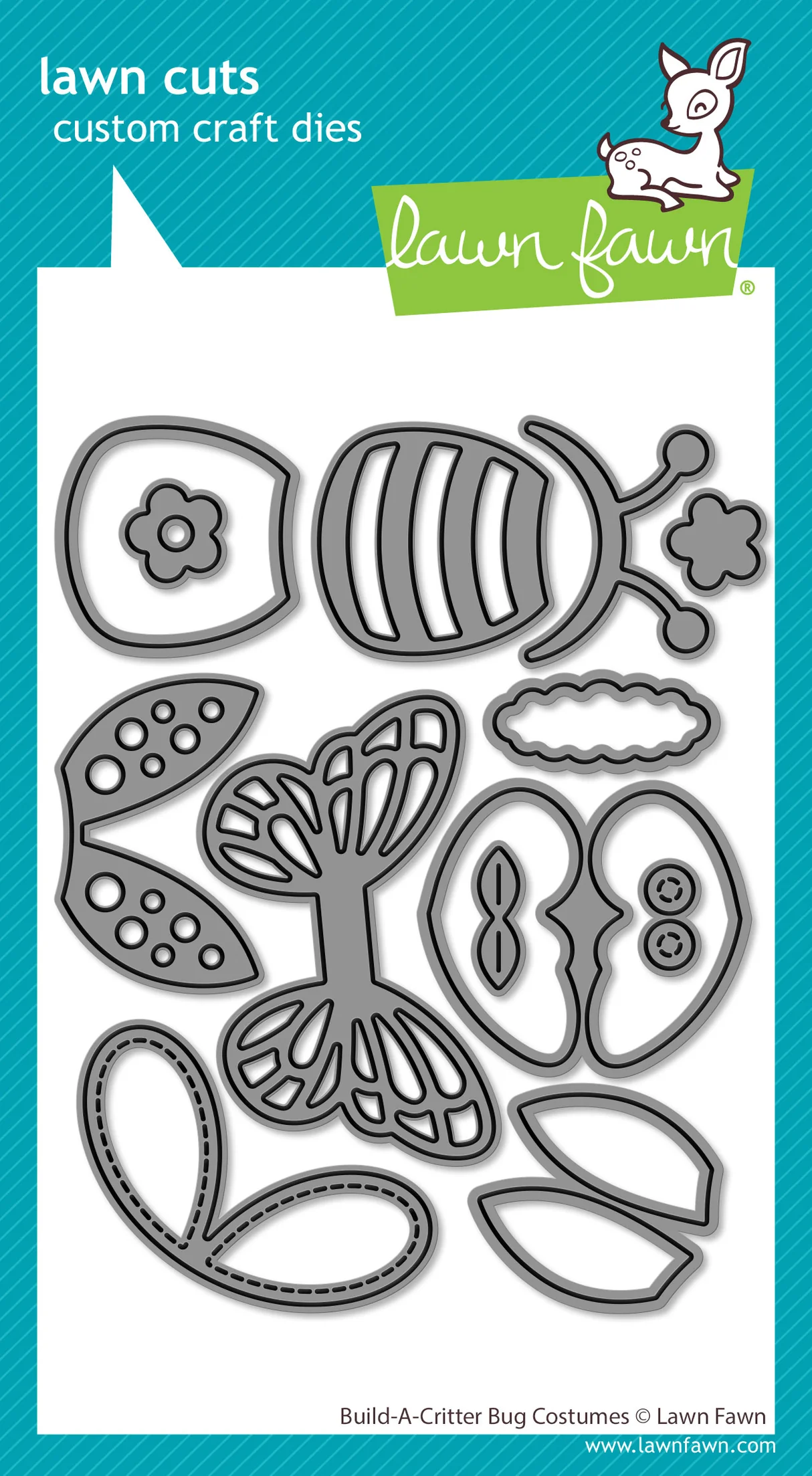 Lawn Fawn - Build-A-Critter Bug Costumes Die Set