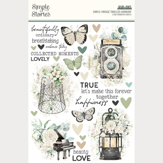 Simple Stories - Simple Vintage Timeless Harmony - Rub-ons