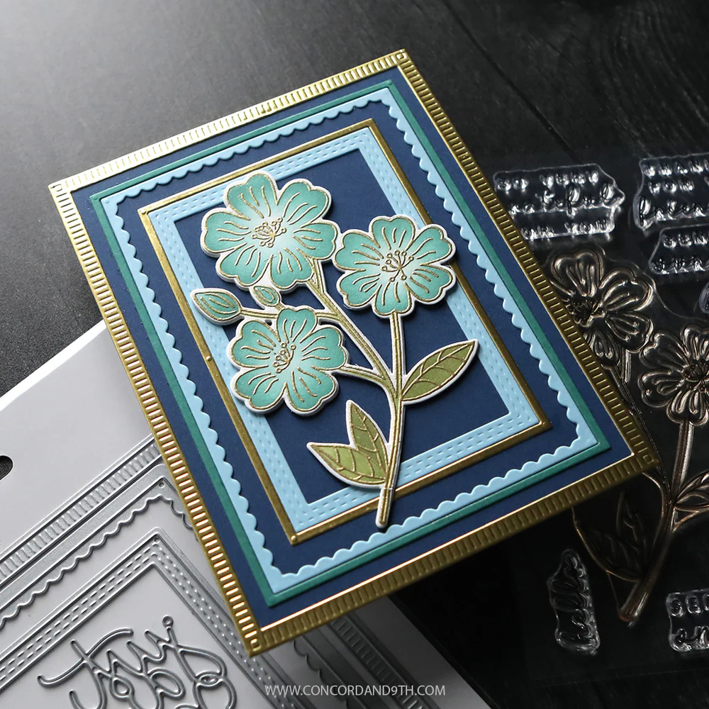 Concord & 9th - Spring Stems Stamp, Die & Stencil Bundle by Kristina Werner