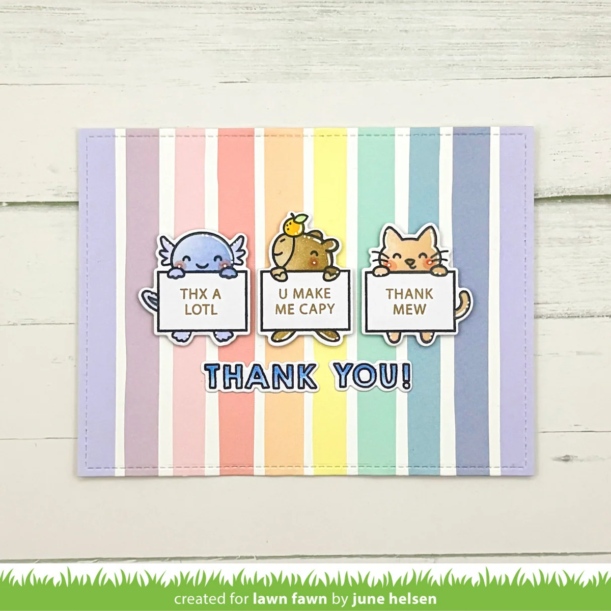 Lawn Fawn - Kids Cardmaking Kit: Critter Thank Yous