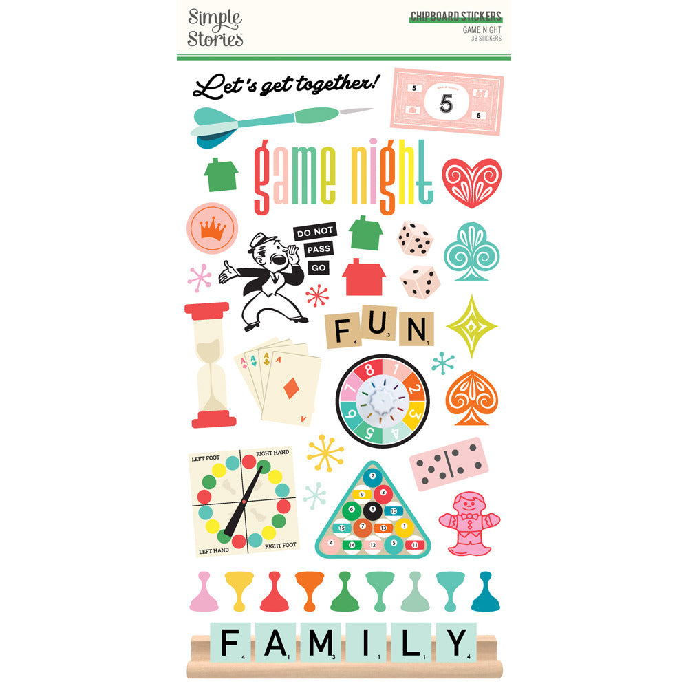 Simple Stories - Game Night - Chipboard Stickers