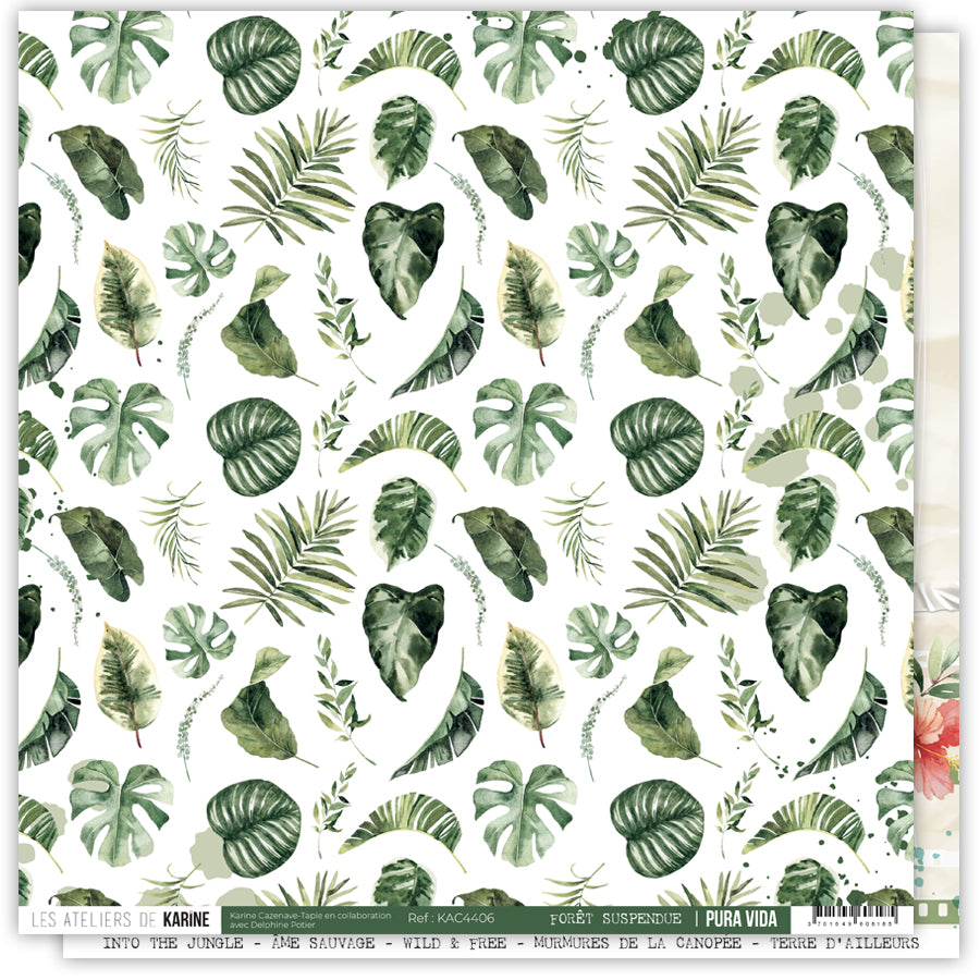 Les Ateliers de Karine - Pura Vida - Cardstock: Foret Suspendue