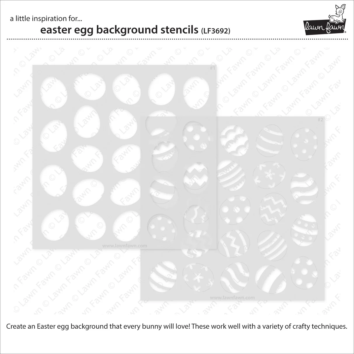 Lawn Fawn - Easter Egg Background Stencil Set