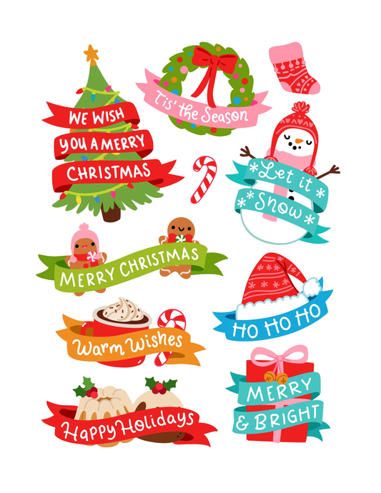 Simply Stated - Ephemera Pack - Christmas Banners