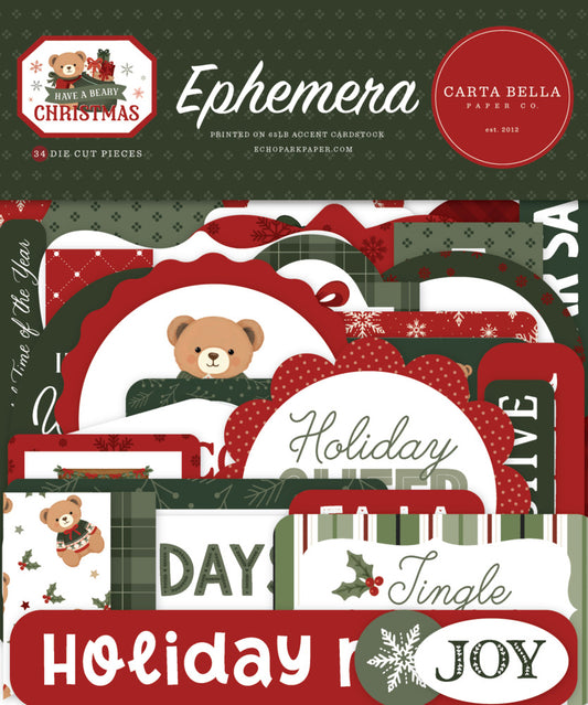 Carta Bella - Have a Beary Christmas - Ephemera