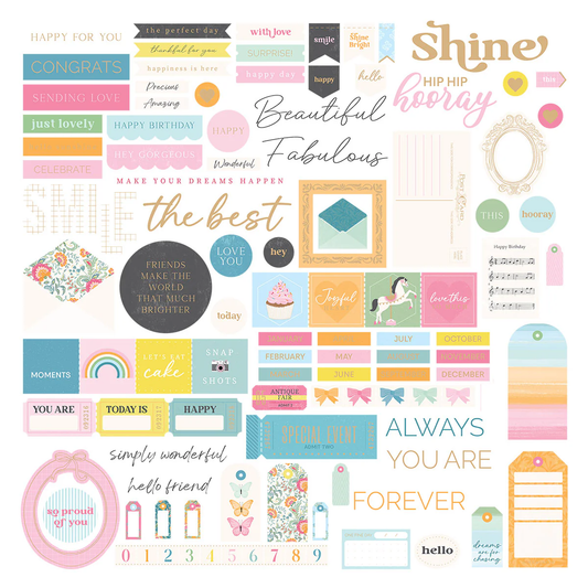 Rosie's Studio - Jubilee - Sentiments Ephemera Pack