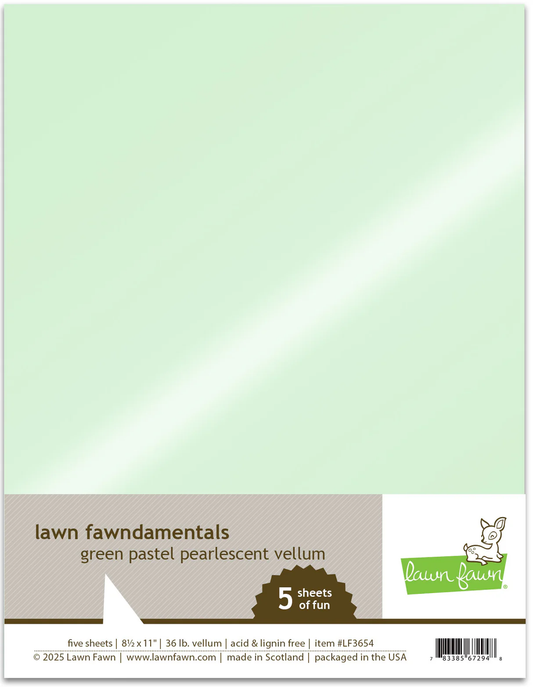 Lawn Fawn - Pearlescent Vellum - Green Pastel