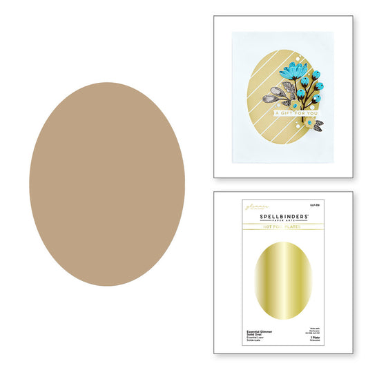 Spellbinders - Essential Glimmer Solid Oval Hot Foil Plate