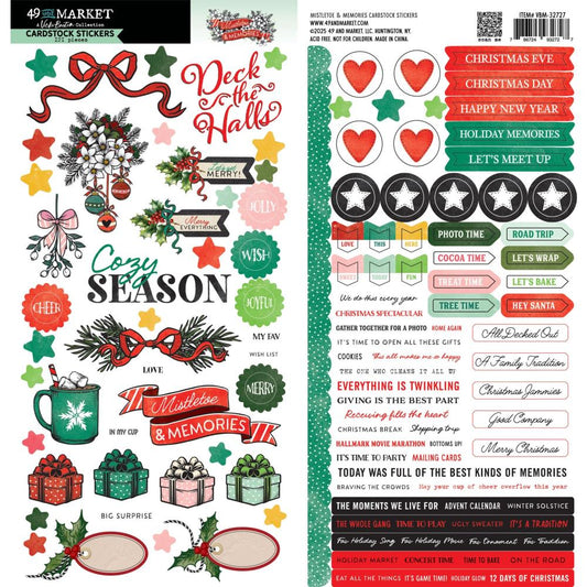 49 and Market - Mistletoe & Memories  - Cardstock Stickers