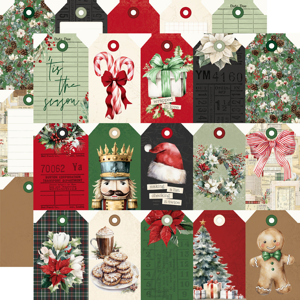 Simple Stories - Simple Vintage Old-Fashioned Christmas - Cardstock: Tag Elements