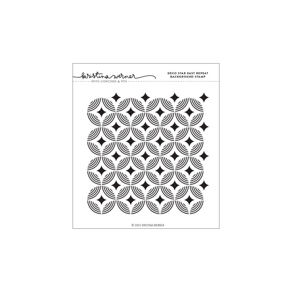 Concord & 9th - Deco Star Easy Repeat Background Stamp by Kristina Werner