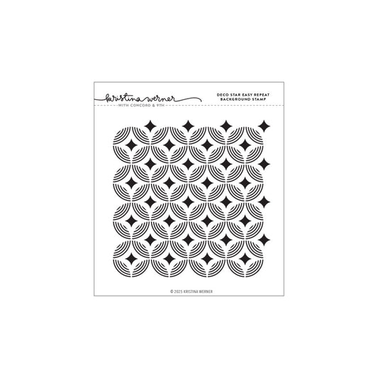 Concord & 9th - Deco Star Easy Repeat Background Stamp by Kristina Werner
