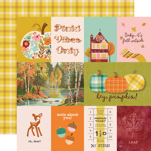 Simple Stories - Pumpkins & Plaid - Cardstock: 3x4/4x6 Elements