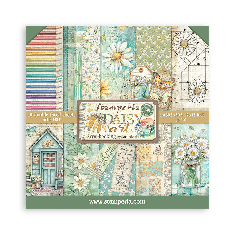 Stamperia - Daisy Art - 12x12 Paper Pad